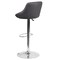 Emma and Oliver Bucket Seat Adjustable Height Barstool with Diamond Pattern Back